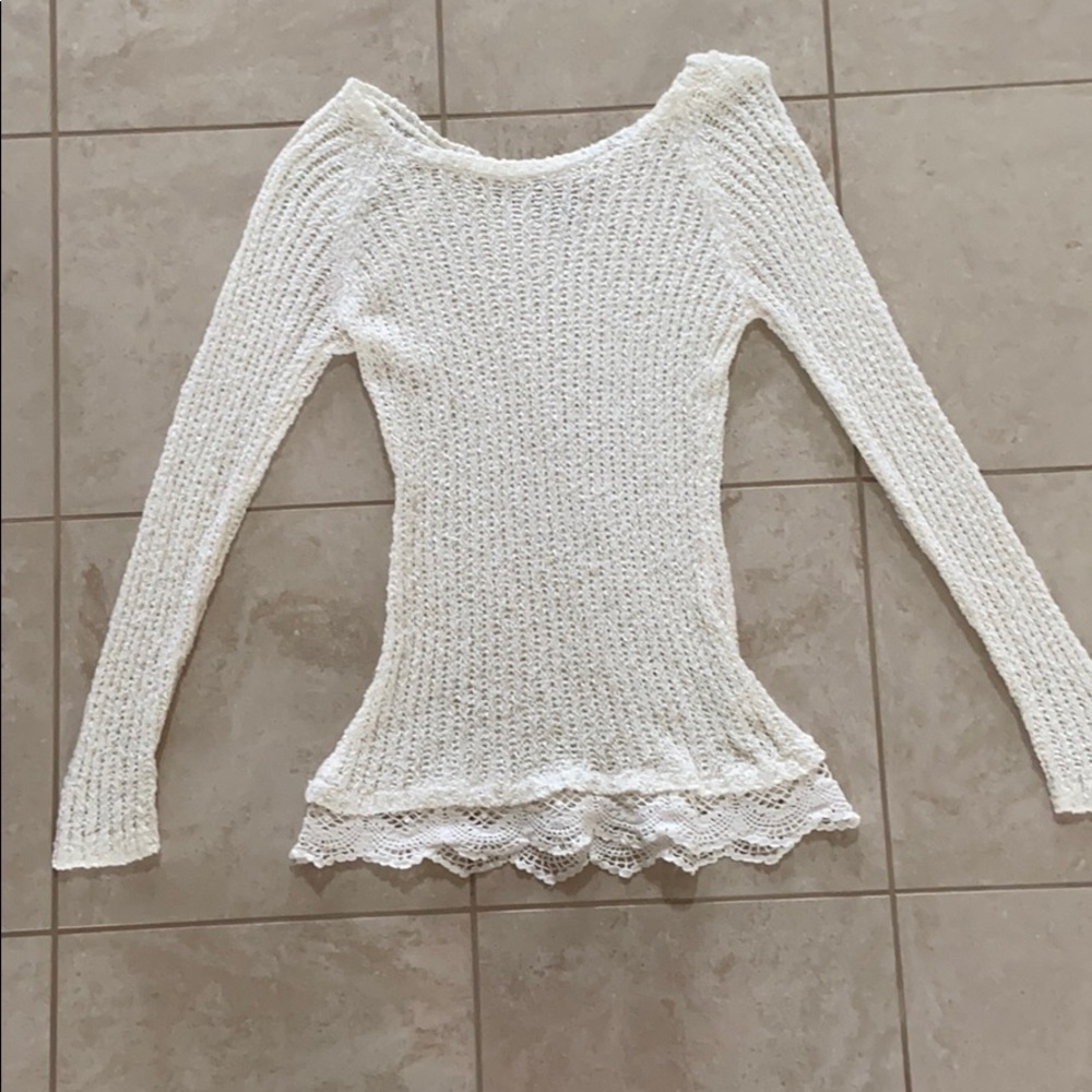 White light weight Summer Sweater